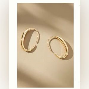 NET Anthropologie WIRY OPEN HOOP EARRINGS